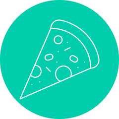 Slice of Pizza icon single vector illustration