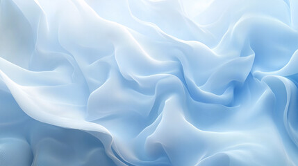 Obraz premium blue satin fabric background, wavy abstract blue lines in wave shape, data flow concept