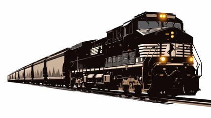 Obraz premium capacitar, ferrocarril, locomotor, transportación, barandal, pista, embelesado, 