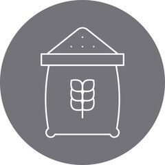 Flour Bag icon single vector illustration