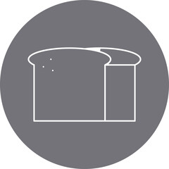 French Bread icon single vector illustration