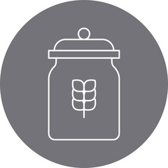 Flour Pot icon single vector illustration