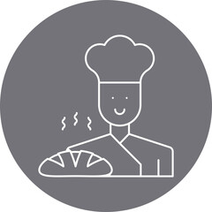Baker icon single vector illustration
