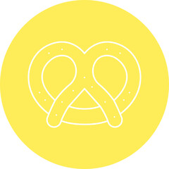 Pretzel icon single vector illustration