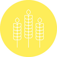 Wheat icon single vector illustration