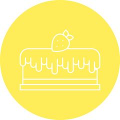 Cake II icon single vector illustration