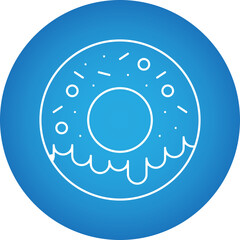 Doughnut icon single vector illustration