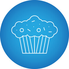 Muffin icon single vector illustration
