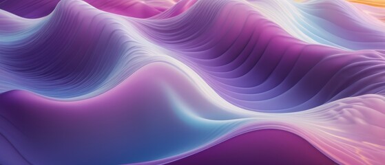 Obraz premium A vibrant abstract background featuring colorful flowing waves and curves in shades of pink, purple, and blue with a smooth, textured design