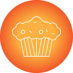 Muffin icon single vector illustration