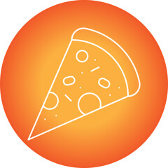 Slice of Pizza icon single vector illustration