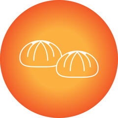 Small Baked Buns icon single vector illustration