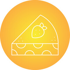 Slice of Cake II icon single vector illustration