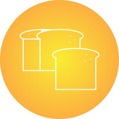 Sliced Bread icon single vector illustration