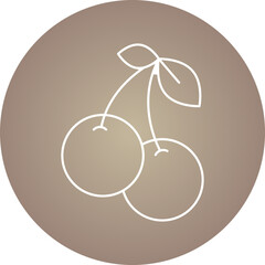 Cherries icon single vector illustration