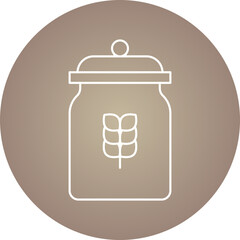 Flour Pot icon single vector illustration