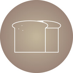 French Bread icon single vector illustration