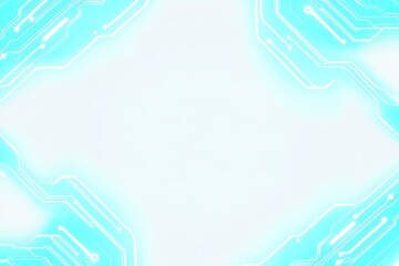 Abstract Technology Background with Blue Circuit Patterns and Glow