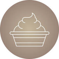 Whip Cream icon single vector illustration