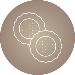 Biscuit I icon single vector illustration