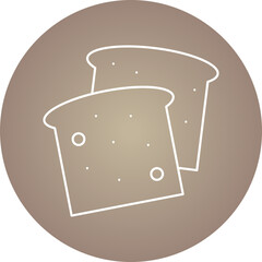 Bread icon single vector illustration