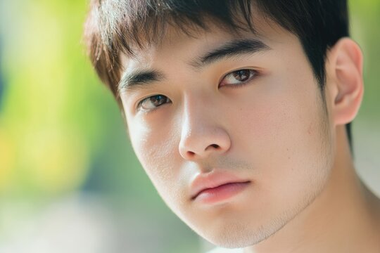 Inflamed Cheek of Young Asian Man: Swelling Due to Parotitis and Mumps