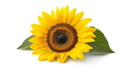 Fototapeta premium Isolated Sunflower on White Background