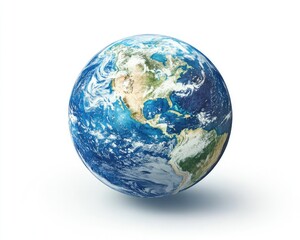 Fototapeta premium Artistic Globe: Hand-Painted Earth Sphere with Vibrant Watercolor Detailing