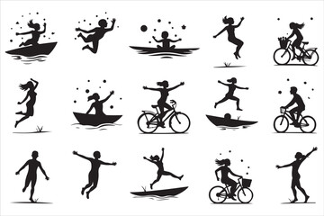 Beach Party Silhouette Vector Pack