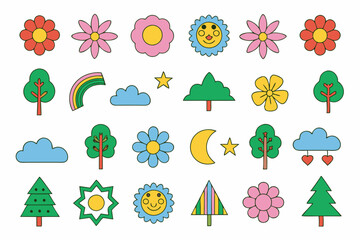 Whimsical Garden Elements Collection