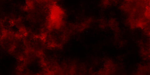 Red powder explosion cloud on black for any design and design related works, bloody red grunge texture scratched background, black background with billowing red smoke with stains.