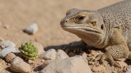 Fototapeta premium Ecosystem of Coachella Valley: Interconnections and Biodiversity Among Desert Species