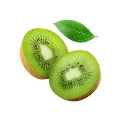 Fototapeta premium Fresh sliced kiwi on transparent background
