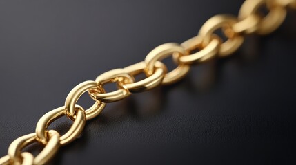 Obraz premium Luxury Gold Chain Bracelet: Close-up Photography