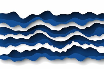 Fototapeta premium Abstract Wavy Lines in Shades of Blue and White on a Clean Background