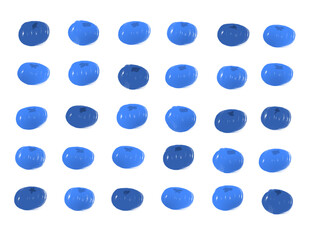 Fototapeta premium Blue Berry Pattern Hand drawn illustration, Transparent background, food, snack, fruit