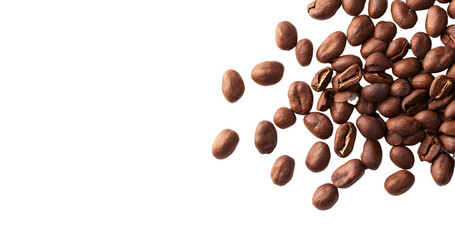 Naklejka premium Cocoa beans isolated on a transparent background