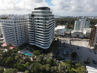 Miami south beach. Cityscape landscape of South Beach. Florida hotel building. Hotel or apartment...