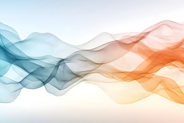 Abstract Colorful Smoke Wave Background with Flowing Lines and Swirls