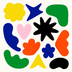 Fototapeta premium abstract shapes set of colorful icons