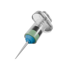 3d icon render syringe with liquid