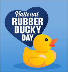national rubber ducky day with cute ducks
