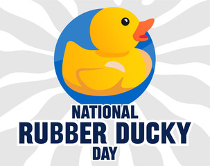 national rubber ducky day with cute ducks