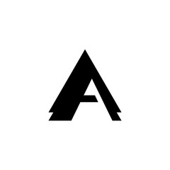 letter a logo design, black letter a geometric logo