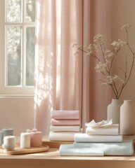 Pastel Craft Station Calm and Minimalist DIY Setup in Soft Lighting