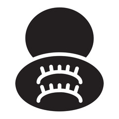 Obraz premium eyelashes glyph icon
