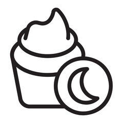night cream line icon