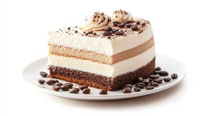 Delicious layered cake with contrasting colors