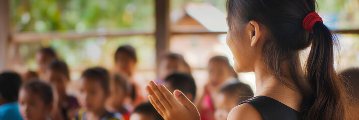 Classroom Interaction with Diverse Children and a Female Teacher in a School Setting