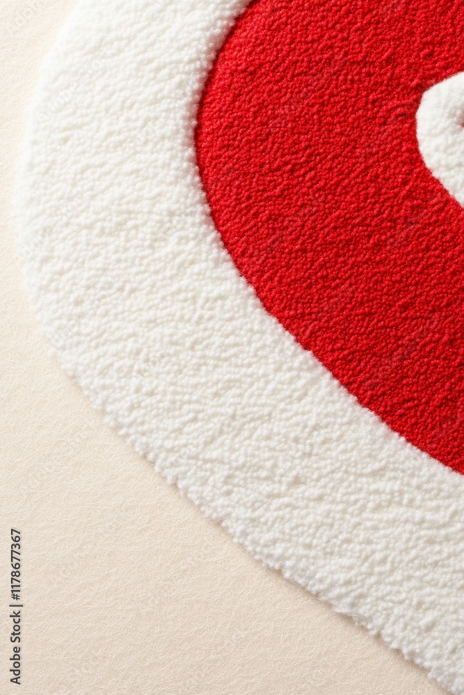 Poster Festive Abstract Close-Up of Textured Red and White Swirl Pattern